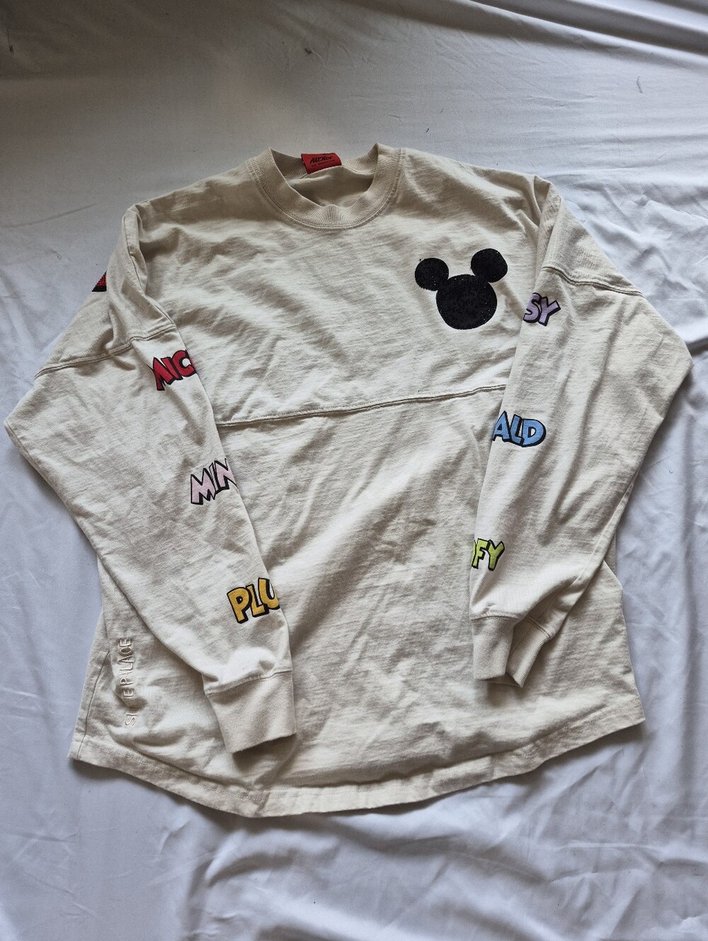 Shoe Palace Disney Mickey & Friends Long Sleeve T-Shirt White Black Size M